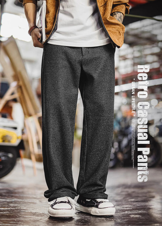 American Woolen Youthful And Energetic Style With A Draped Look Men's Trousers