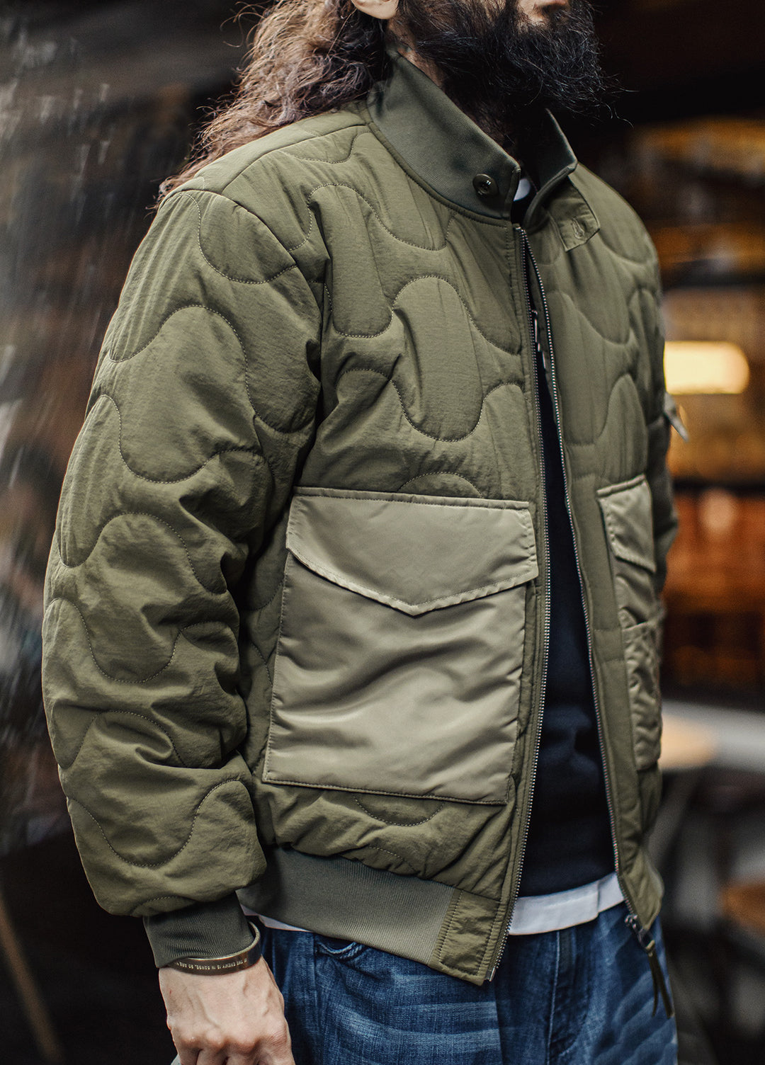 American Retro M51 Military With Large Pockets Warm Cotton-Padded Men's Jacket