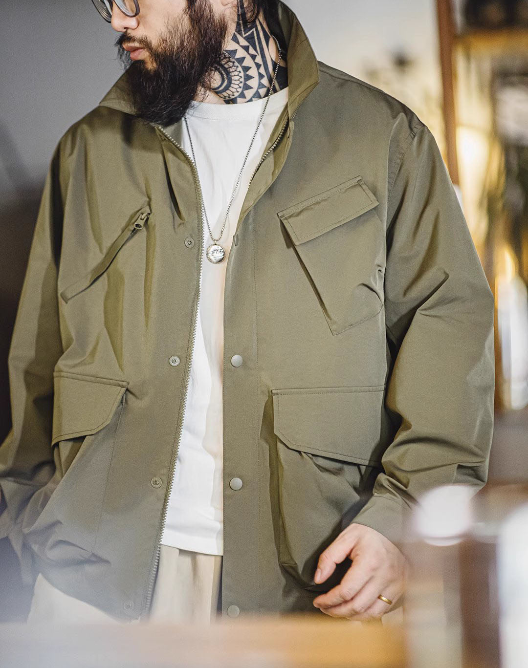 Urban Outdoor Casual Mountain Large Pocket Function Men's Jacket