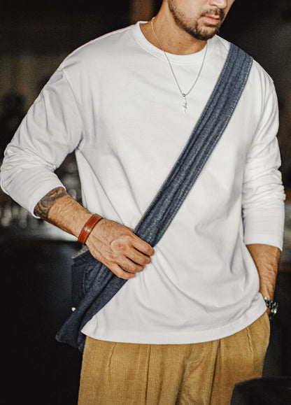 American Workwear Solid Color Inner Wear Heavy High-Weight Men's Sweater - Harmony Gallery