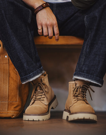 American Retro Mid-Cut Genuine Leather Martin Boots Thick-Soled Men's Boot - Harmony Gallery