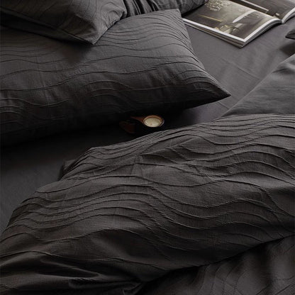 Light Luxury And High-End Curve Jacquard Four-Piece Cotton Bed Set - Harmony Gallery