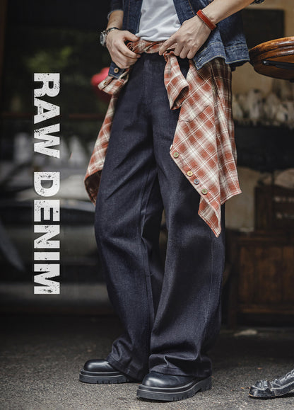 American Bootcut Wide-Leg Scimitar Cow Red-Eared Denim Men's Jeans - Harmony Gallery