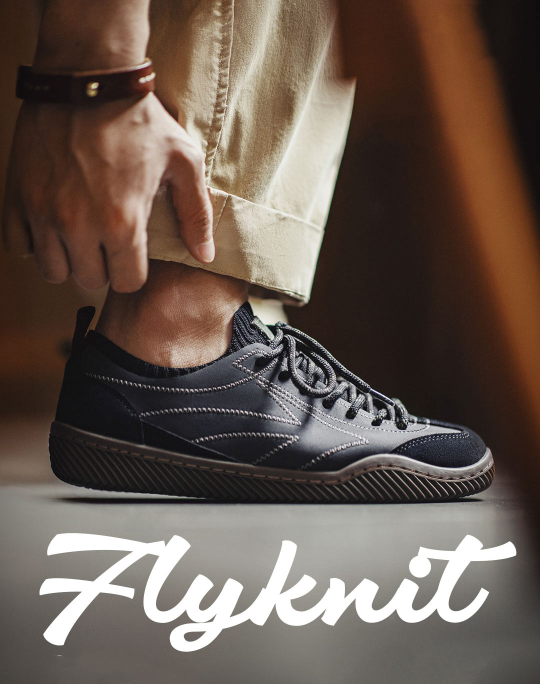 German Retro Thin-Soled Flying Socks Lightweight Soft-Soled Men's Casual Shoes - Harmony Gallery