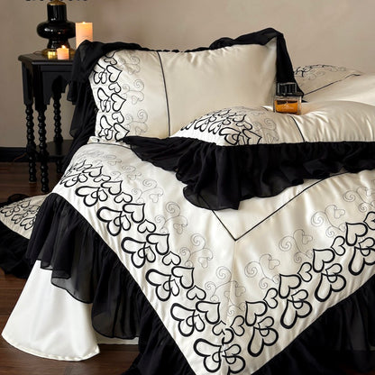 French Love Lace Cotton Four-Piece Heat Storage And Warmth Bed Set