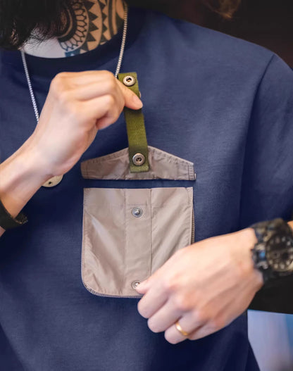 Workwear Mountain Contrast Pocket Functional Men's T-Shirt - Harmony Gallery
