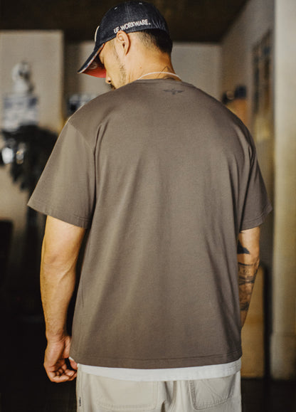 American Retro Full Print Pure Cotton Heavy Vintage Daily Men's T-Shirt - Harmony Gallery