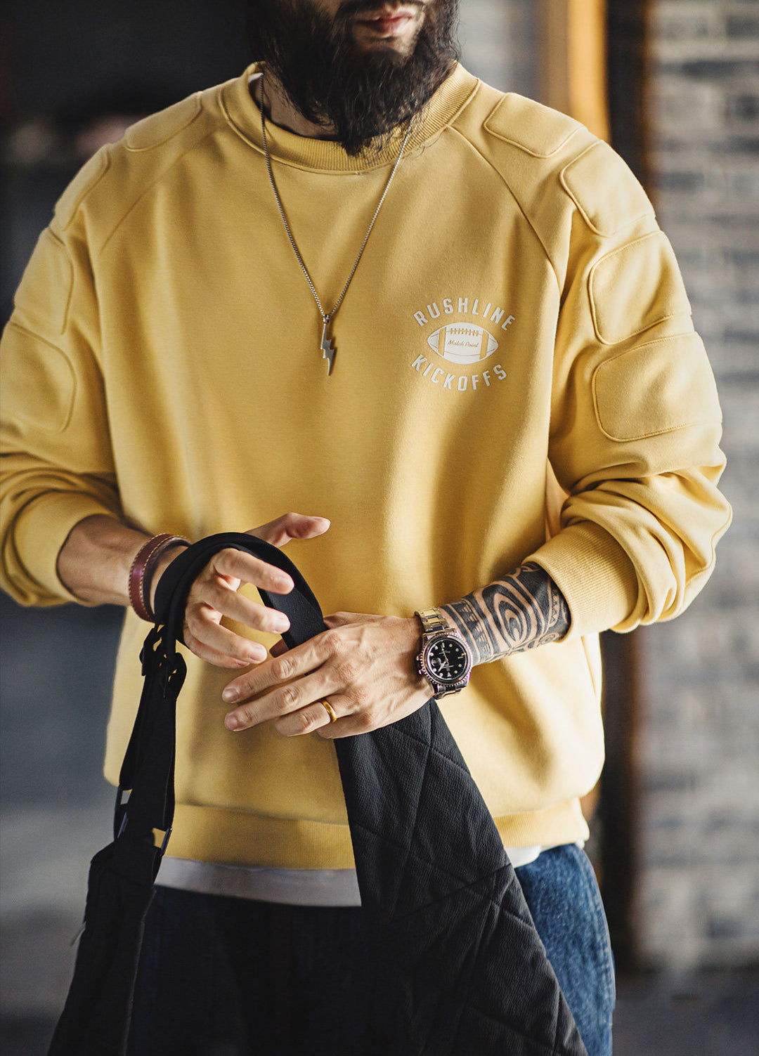 American Fleece Pullover Thickened Warmth Loose Outer Men's Sweater - Harmony Gallery