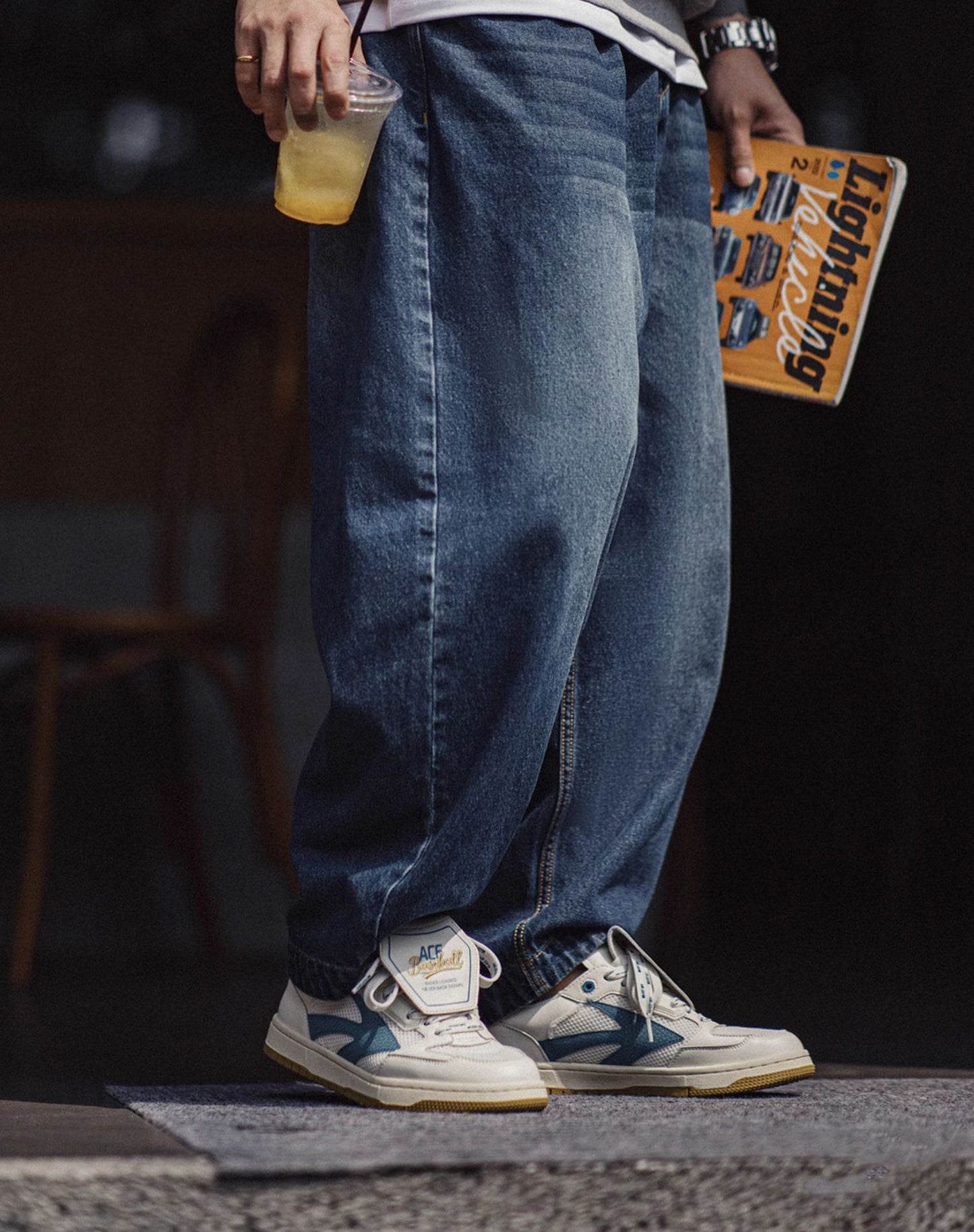 American Retro White Mesh Breathable High Street Daily Men's Casual Shoes - Harmony Gallery