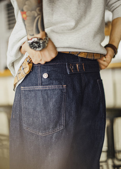 American Retro Vintage Bamboo Straight Washed Denim Men's Jeans - Harmony Gallery