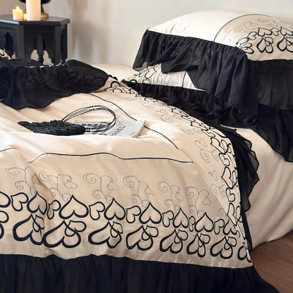 French Love Lace Cotton Four-Piece Heat Storage And Warmth Bed Set