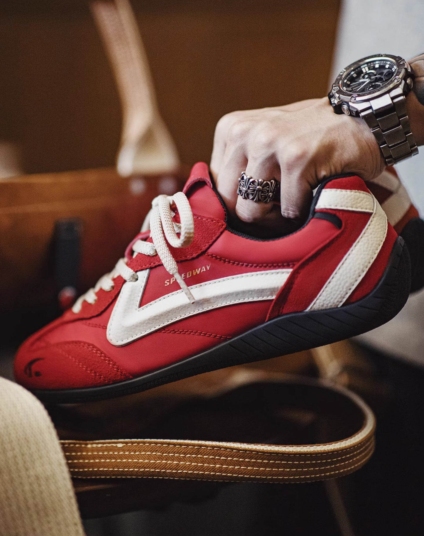 American Retro Ferrari Red Racing Sports Lightweight Unisex Casual Shoes - Harmony Gallery