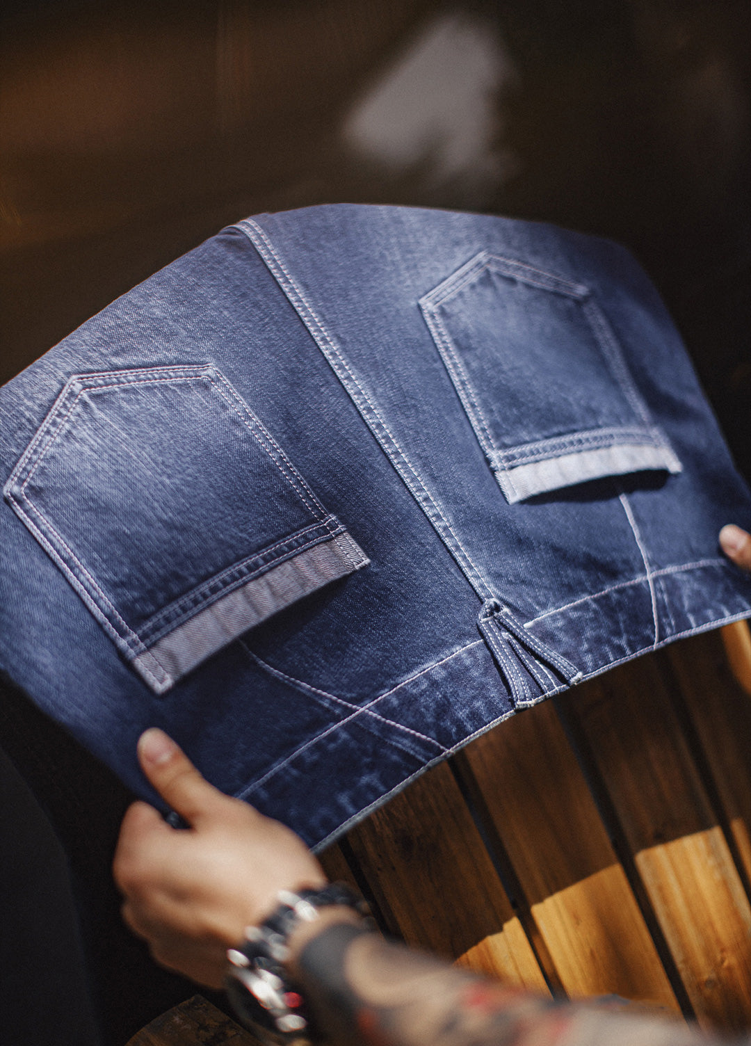 American Bamboo Washed Denim Straight Leg Slightly Tapered Men's Jeans