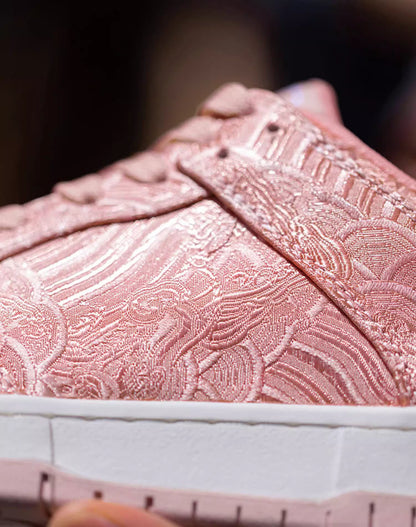 Růžové hedvábné párové prodyšné volnočasové sportovní unisex boty pro volný čas