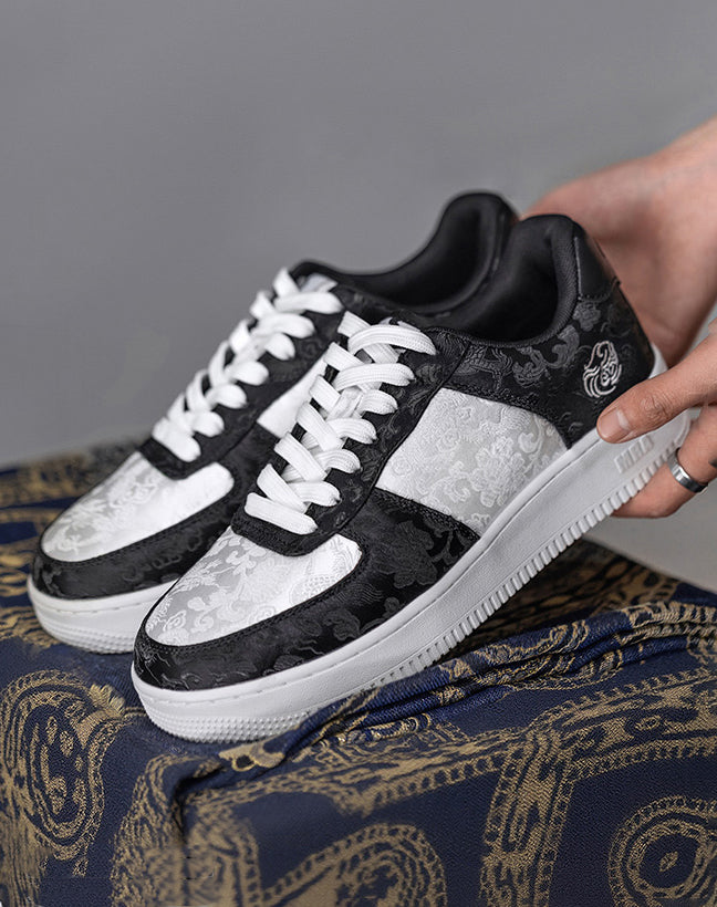 Air Force Edition Panda Silk Breathable Thick-soled Embroidered Men's Casual Shoes - Harmony Gallery