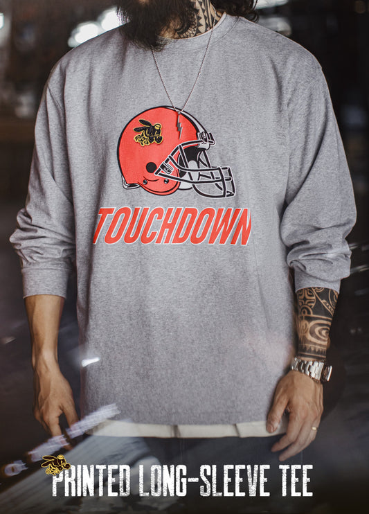 American Retro Embroidery Print Long-Sleeved Gray Pullover Men's Sweater - Harmony Gallery