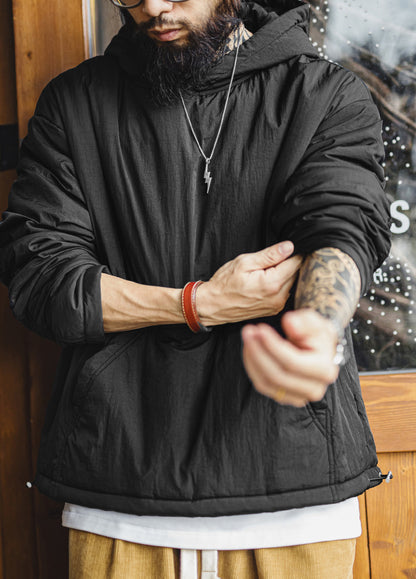 American Fleece Pullover With Pockets Commuting Fleece Lined Warm Men's Sweater