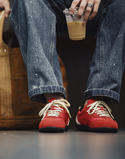 American Retro Ferrari Red Racing Sports Lightweight Unisex Casual Shoes - Harmony Gallery