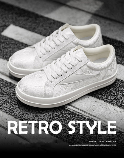 American Retro Cashew Flower Embroidered Breathable Men's Casual Shoes - Harmony Gallery