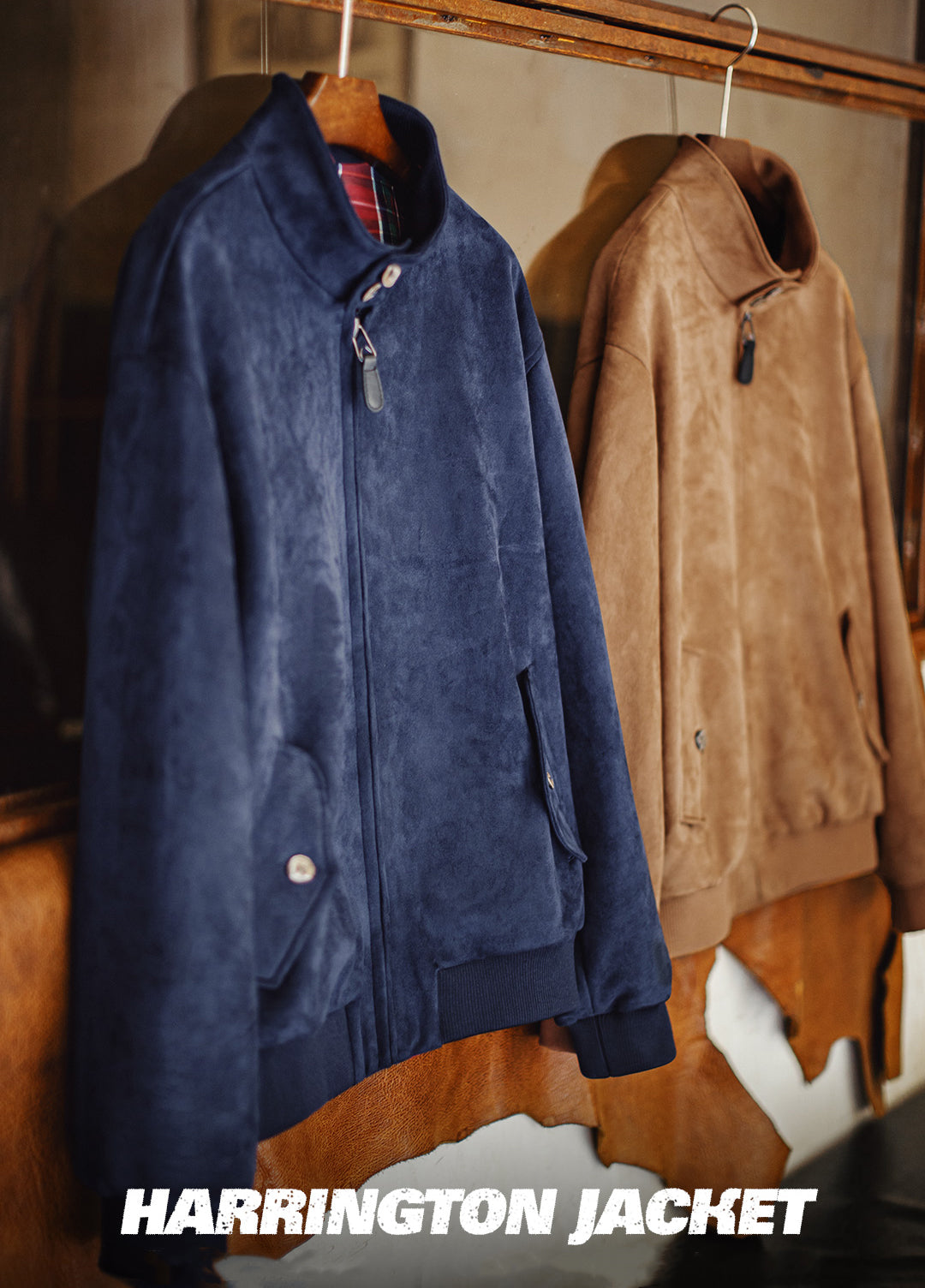 American Retro Suede Harrington G9 Maillard Short Keep Warm Men's Jacket - Harmony Gallery