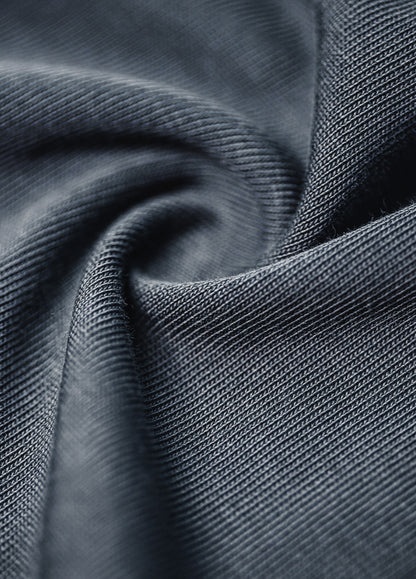 American Retro Henry Shirt Heavy Gray Blue Contrast Color Men's T-Shirt - Harmony Gallery