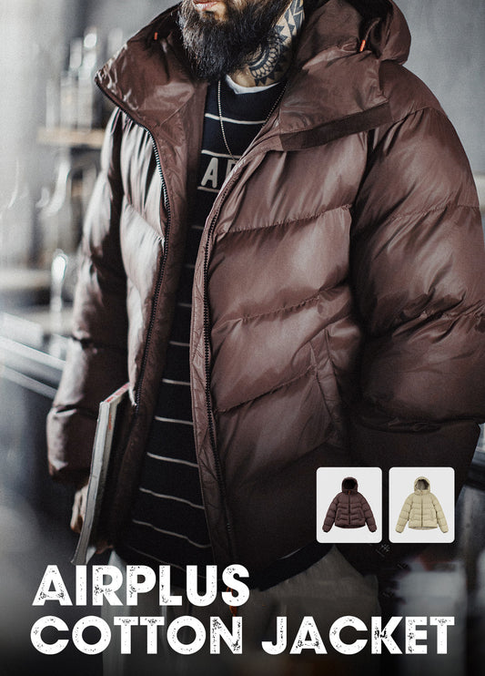 American Stand Collar Cotton Mountain Outdoor Soft shell Quilted Short Men's Jacket