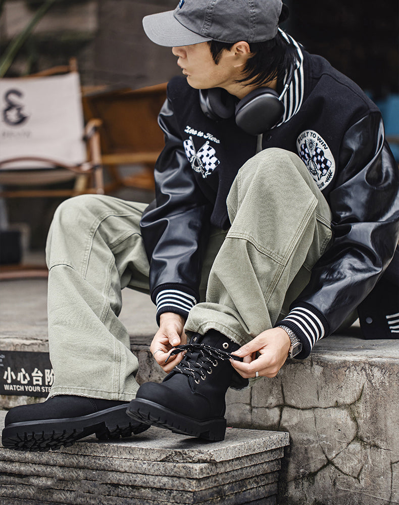 American Big Martin Boots Round Toe Work Mid-Cut Commuter Men's Boot - Harmony Gallery