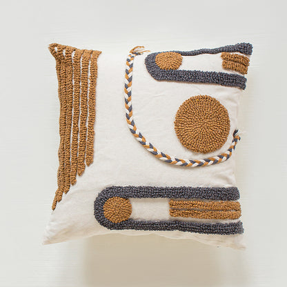 Sunset Medallion Circular Pattern Designer Throw Pillows - Harmony Gallery