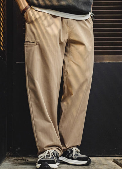 American Herringbone Easy Pants Clean Fit Straight Tapered Men's Trousers