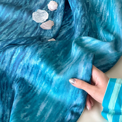 Light Luxury High-End The Legend Of The Blue Sea Tencel Four-Piece Ice Silk Bed Set - Harmony Gallery