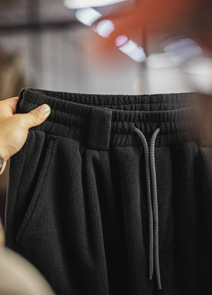 American Retro Double-Sided Fleece Sweatpants Warm Multi-Pocket Men's Trousers