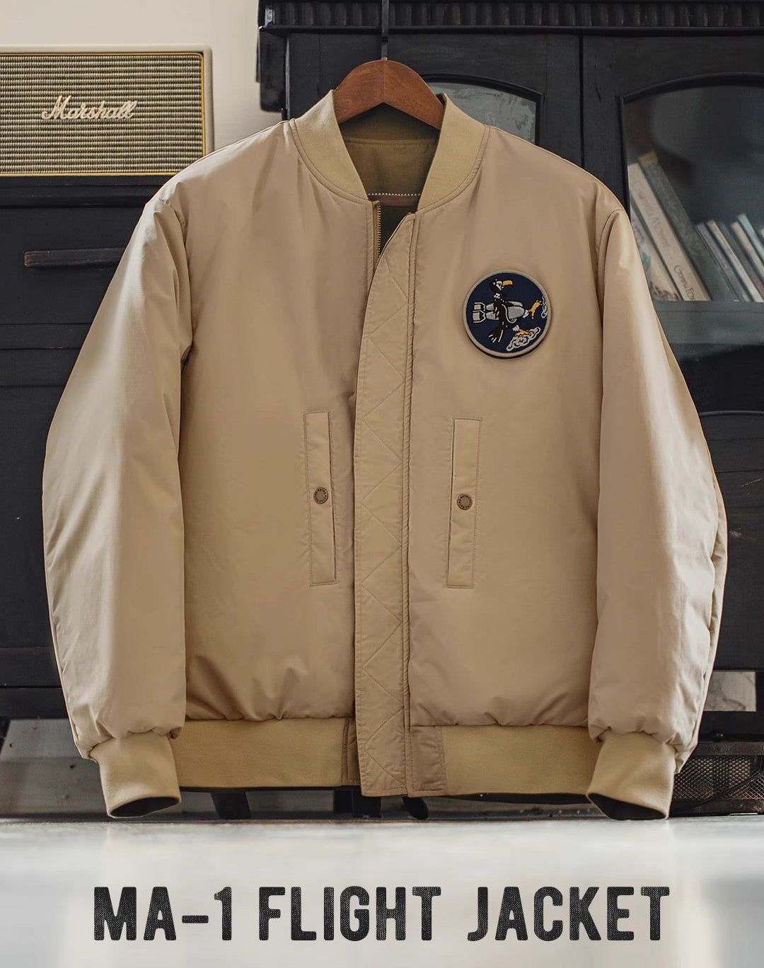 American Retro Reversible MA1 Bomber Cotton Baseball Men's Jacket - Harmony Gallery