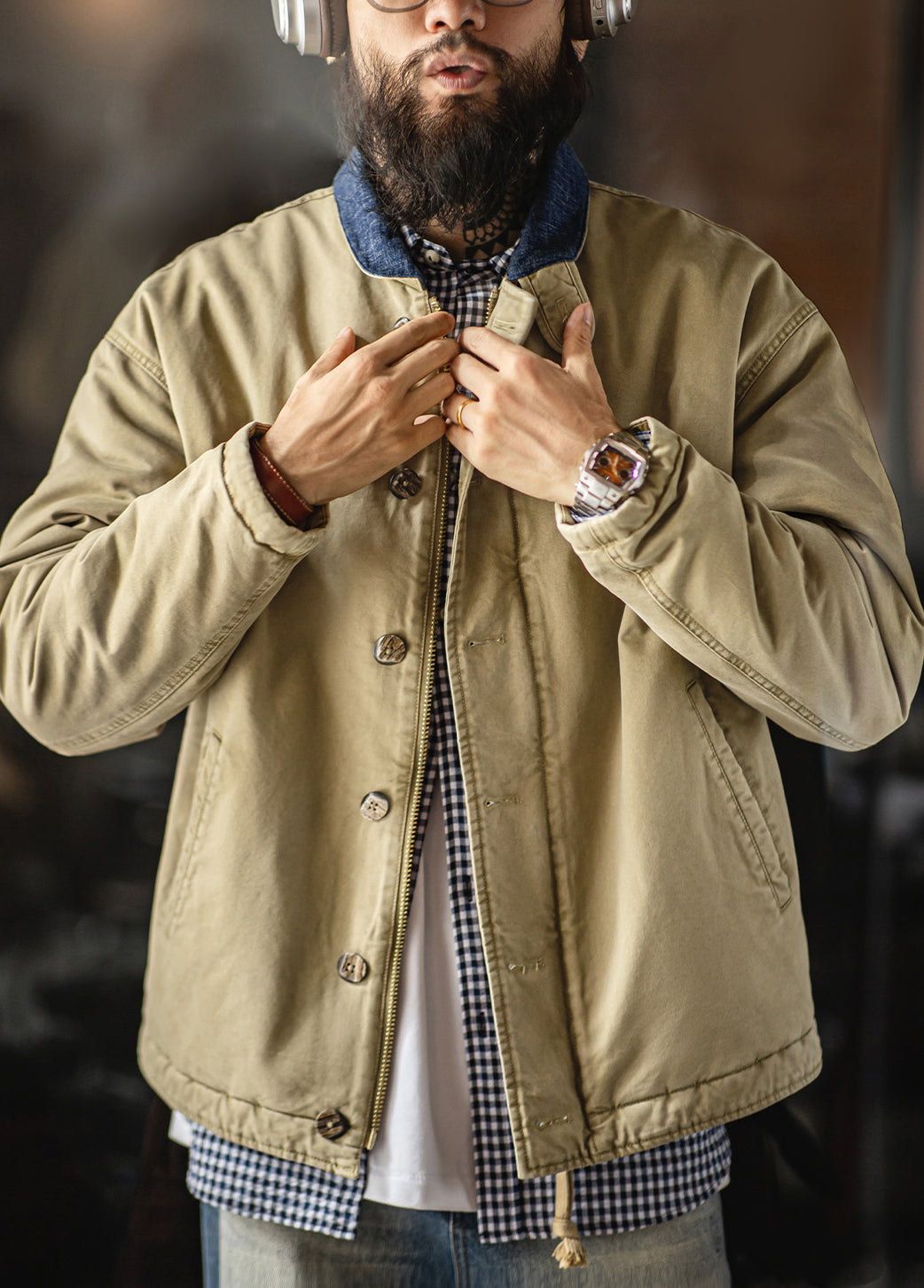 American Retro N1 Deck Suit Thickened Warm Cotton Short Quilted Men's Jacket