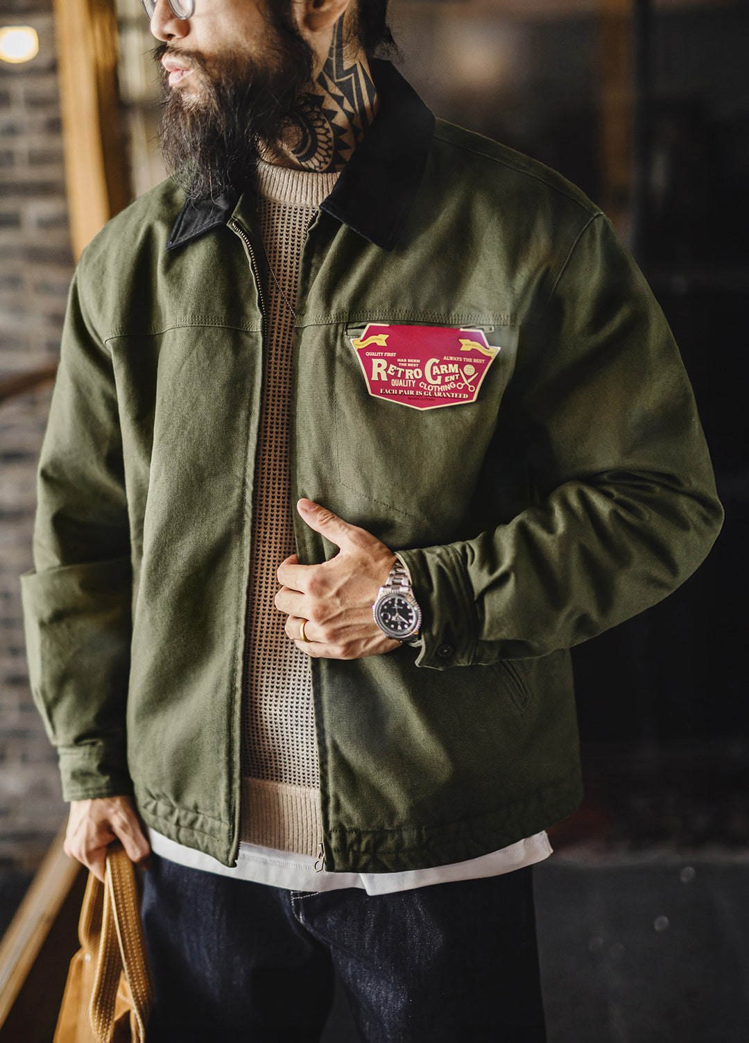 American Retro Detroit Cotton Interstellar Hunting Outfit Keep Warm Men's Jacket