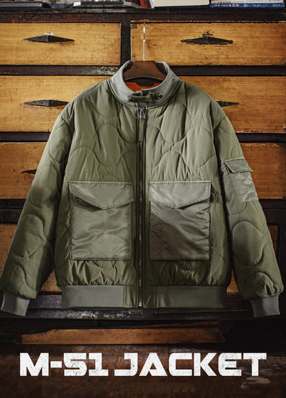 American Retro M51 Military With Large Pockets Warm Cotton-Padded Men's Jacket