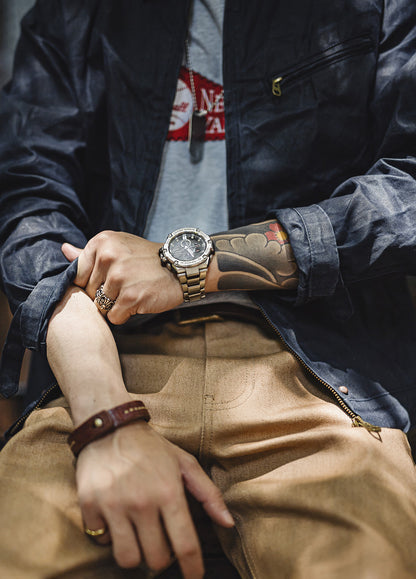 American Retro Western Straight Yellowstone Red Ear Original Cow Men's Jeans - Harmony Gallery