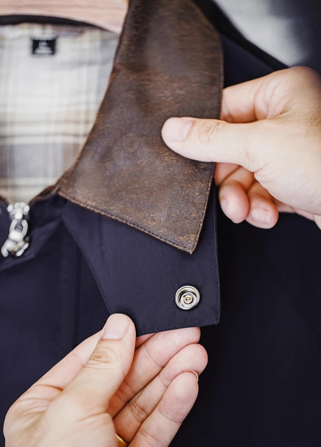 American Retro Safari Hunting Waterproof Blue Windbreaker Men's Jacket - Harmony Gallery