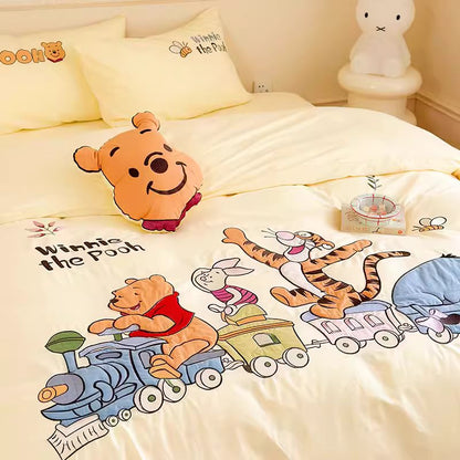 Disney Winnie The Pooh Park Washed Pure Cotton Four-piece Bed Set - Harmony Gallery