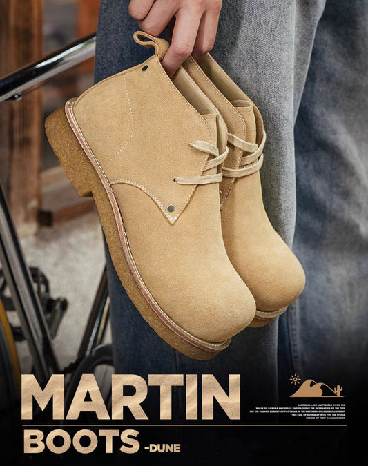 Derby Retro Martin Thick-Soled Height-Enhancing Big Toe Leather Men's Boot