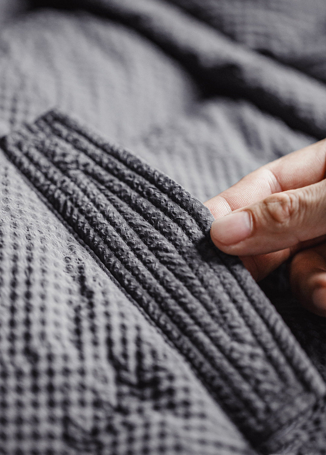 American Workwear Seersucker Outerwear High Loft Textured Men's Jacket