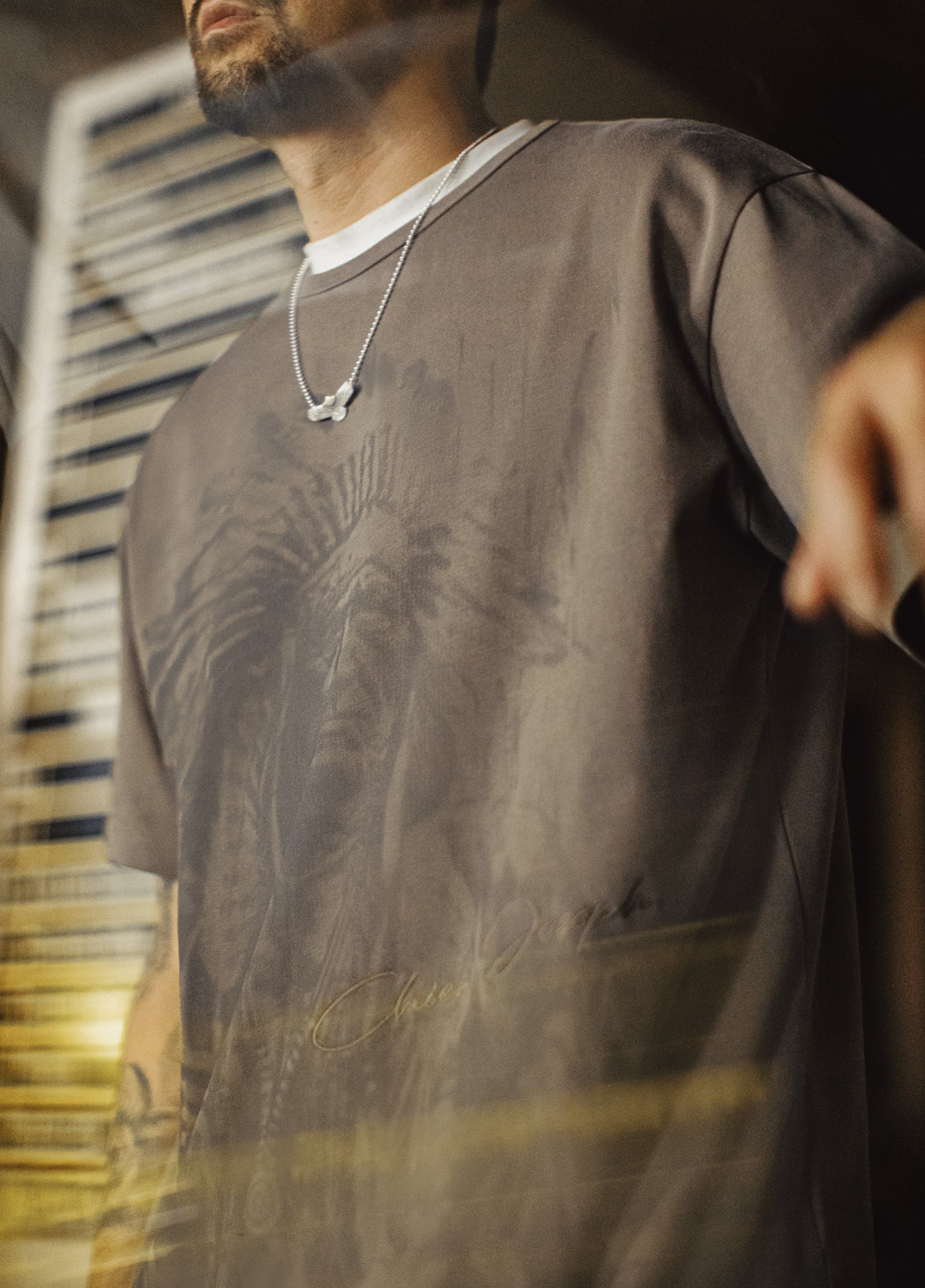 American Retro Full Print Pure Cotton Heavy Vintage Daily Men's T-Shirt - Harmony Gallery