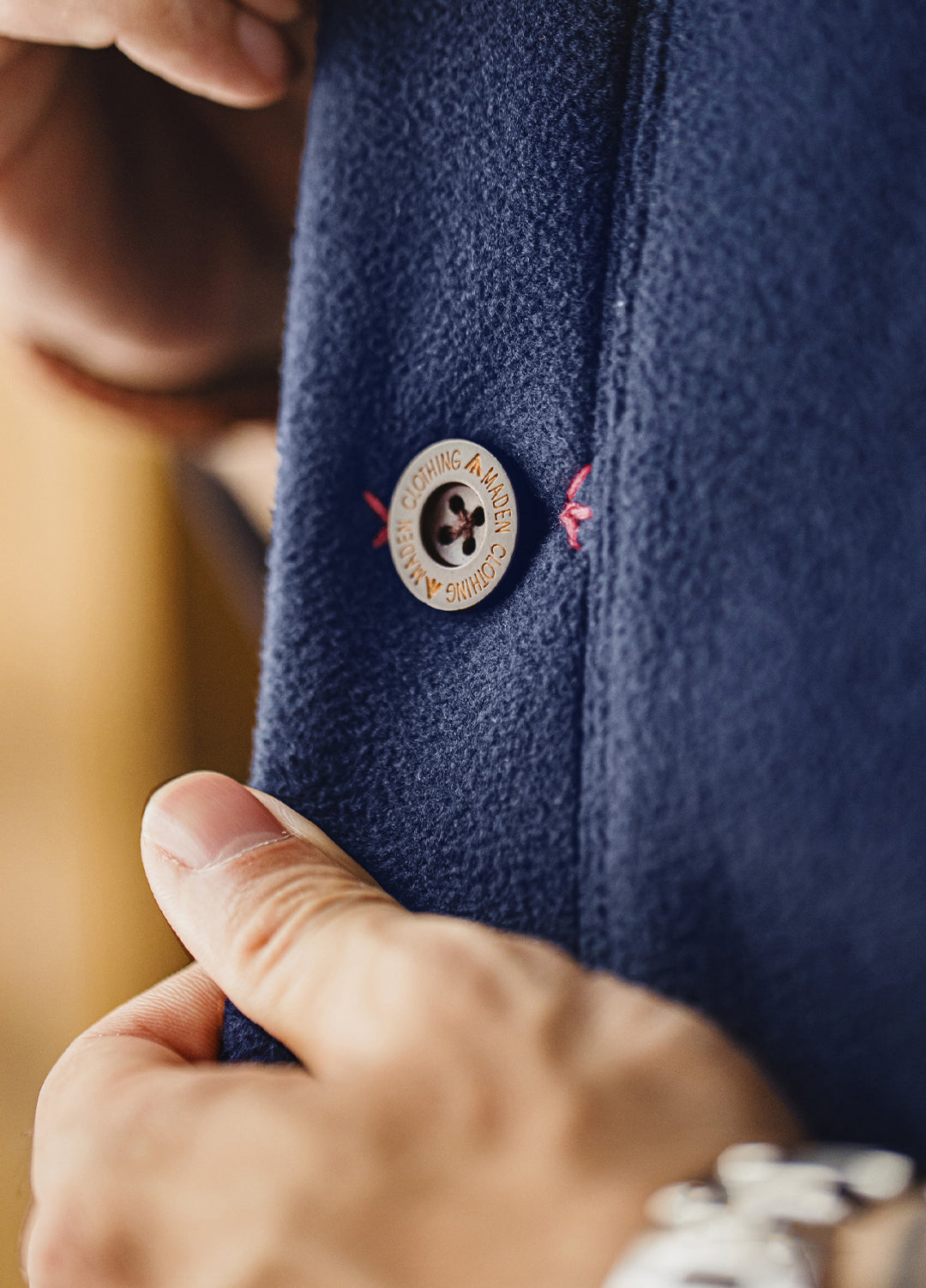 American Retro Shawl Collar Cardigan Fleece Warm Short Baseball Men's Jacket