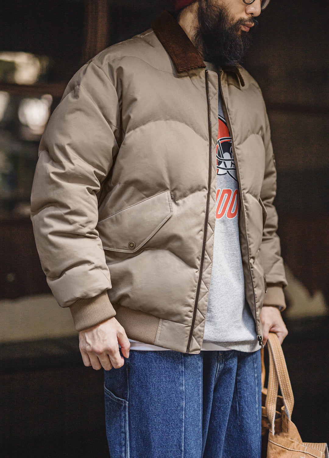 American Retro CWU 45 P Flight Short Warm Bomber Cotton-Padded Men's Jacket