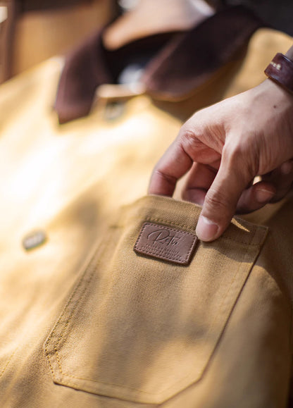 American Retro Michigan Trench Khaki Barn Mid-Length Daily Men's Jacket - Harmony Gallery