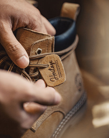 American Retro Hunting Boots Desert Yellow Mid-Cut Martin Outdoor Men's Boot - Harmony Gallery