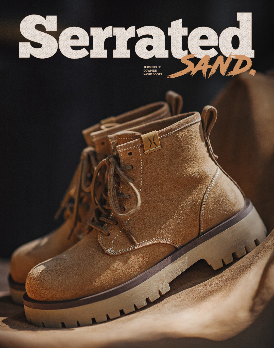 American Retro Mid-Cut Genuine Leather Martin Boots Thick-Soled Men's Boot - Harmony Gallery