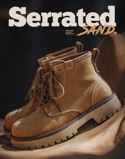 American Retro Mid-Cut Genuine Leather Martin Boots Thick-Soled Men's Boot - Harmony Gallery