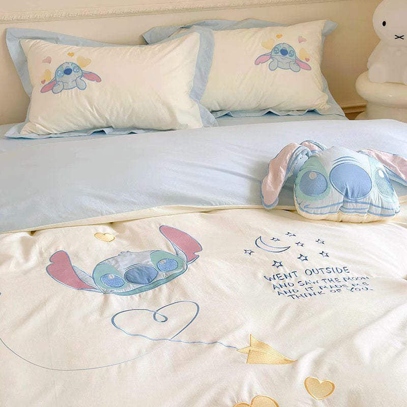 Pure Cotton Four-piece Bed Supplies Light Luxury High-grade Loaded Pillowcase Single Set 1.5 Meters 1.8 Meters Bed Supplies