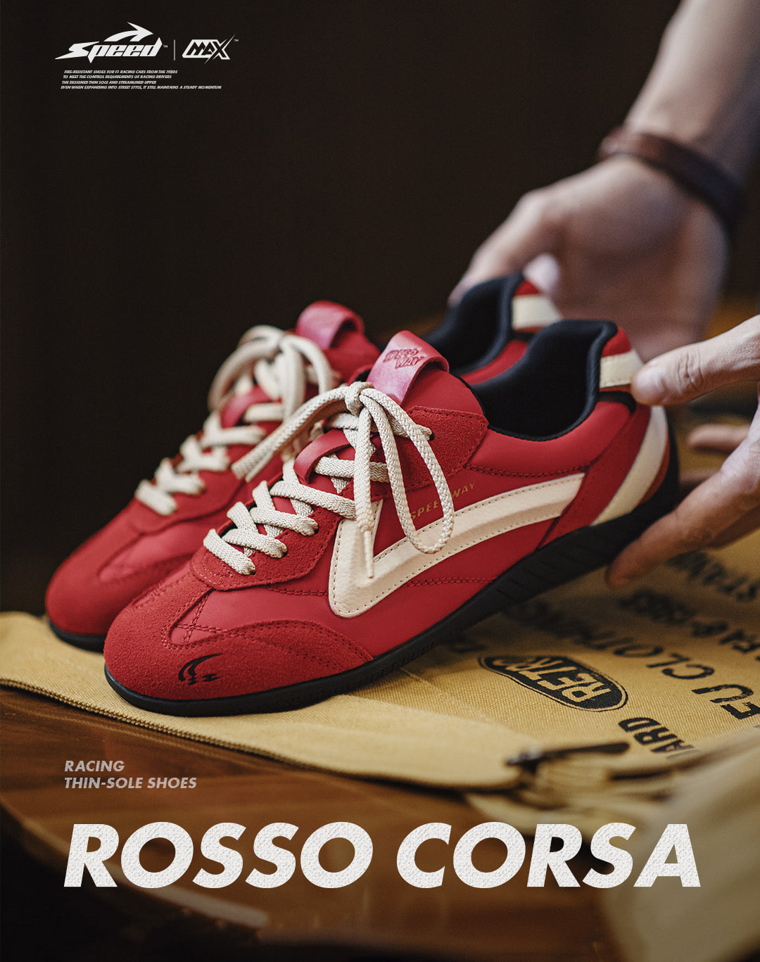 American Retro Ferrari Red Racing Sports Lightweight Unisex Casual Shoes - Harmony Gallery