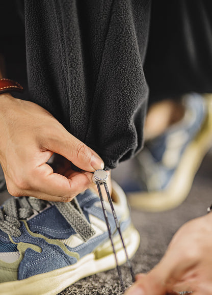 American Retro Double-Sided Fleece Sweatpants Warm Multi-Pocket Men's Trousers